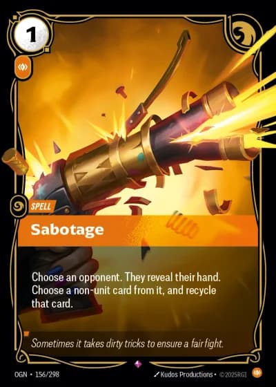 Sabotage #156/352 — Origins
