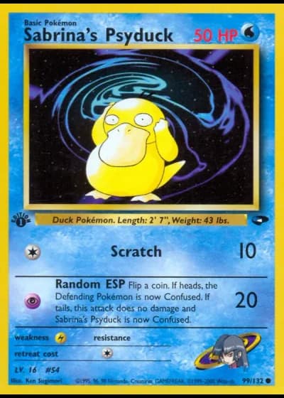 Sabrina's Psyduck #99/132 — Gym Challenge