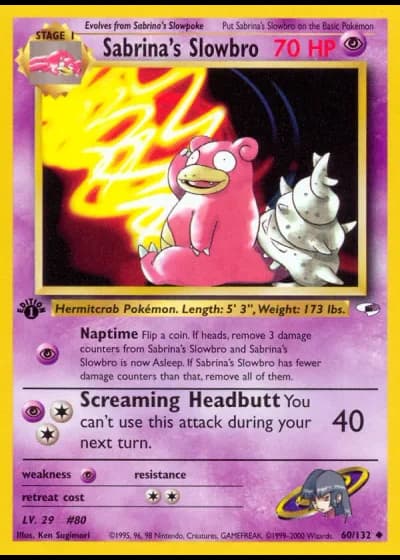 Sabrina's Slowbro #60/132 — Gym Heroes
