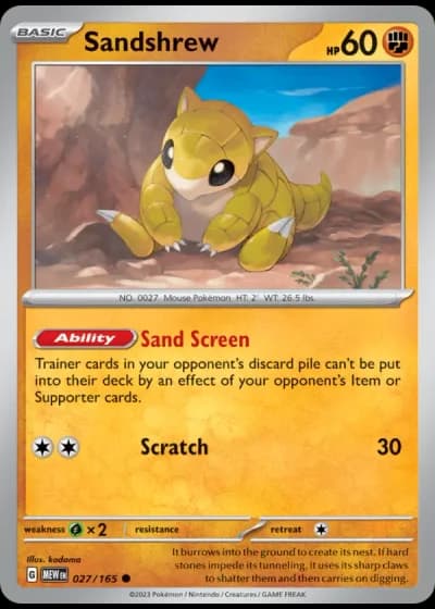 Sandshrew #027/165 — 151