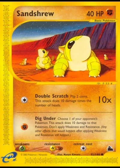 Sandshrew #92/144 — Skyridge