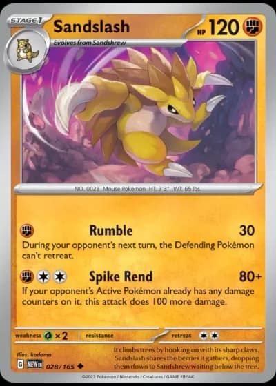 Sandslash #028/165 — 151