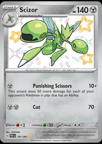 Scizor #191/91 — Paldean Fates