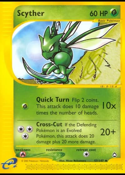 Scyther #57/147 — Aquapolis