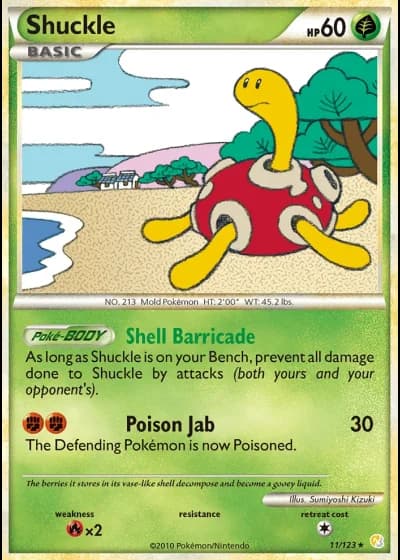 Shuckle #11/123 — HeartGold SoulSilver