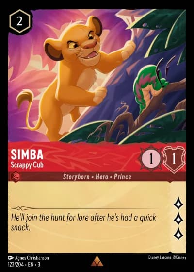 Simba - Scrappy Cub #123/204 — Into the Inklands