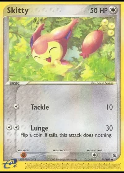 Skitty #71/109 — EX Rubino & Zaffiro