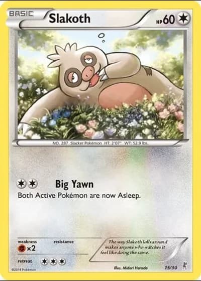 Slakoth #15/30 — XY trainer Kit (Bisharp)