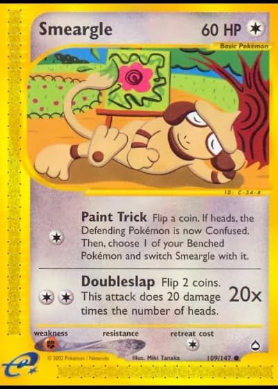 Smeargle #109/147 — Aquapolis
