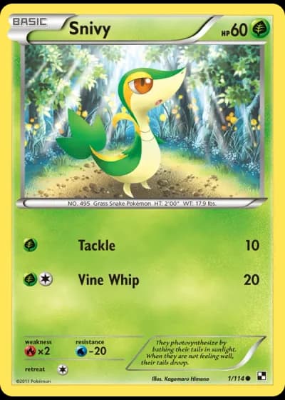 Snivy #1/114 — Black & White