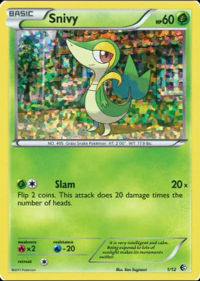 Snivy #1/12 — McDonald's Collection 2011