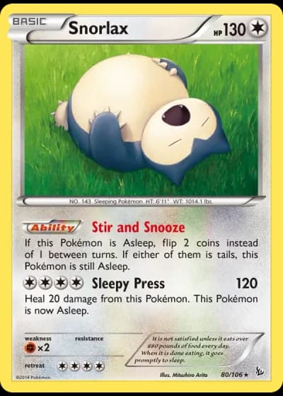 Snorlax #80/106 — Flashfire