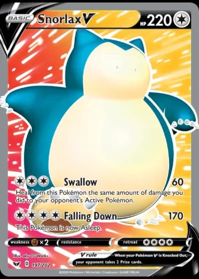 Snorlax V #197 — Sword & Shield