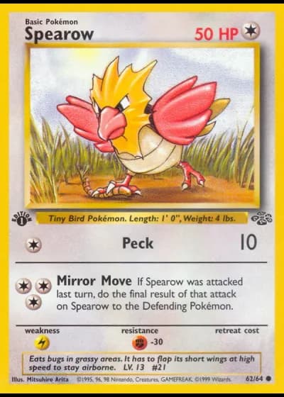 Spearow (1st Edition) #62/64 — Jungle (1st Edition)