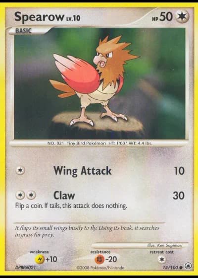 Spearow #74/100 — Majestic Dawn