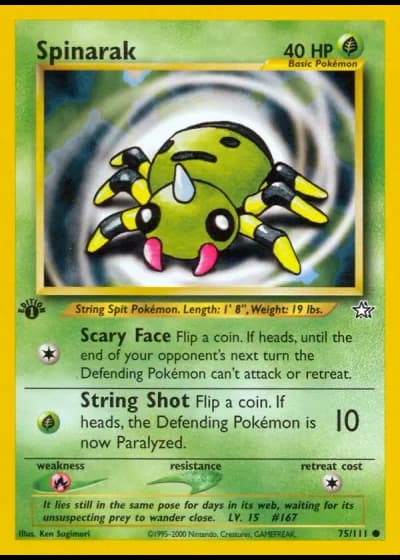 Spinarak #75/111 — Neo Genesis