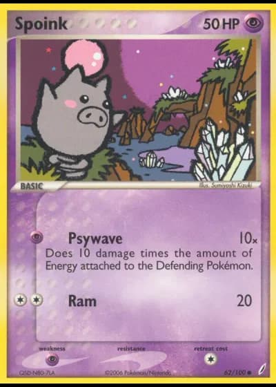 Spoink #62/100 — EX Guardiani dei Cristalli
