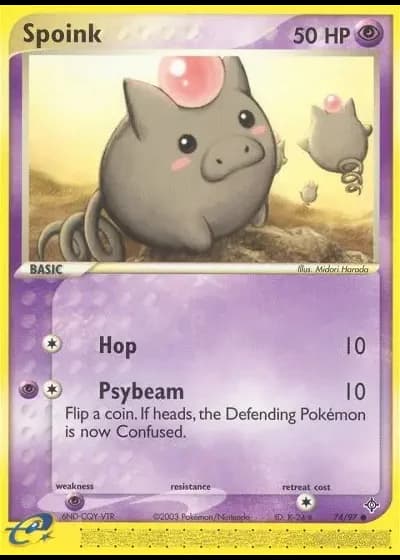Spoink #74/97 — EX Drache