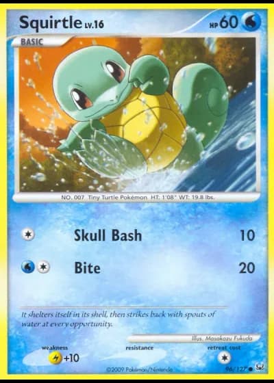 Squirtle #96/127 — Platino