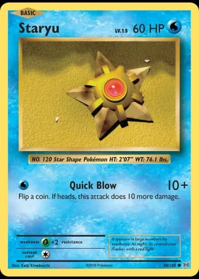 Staryu #30/108 — Evolutions