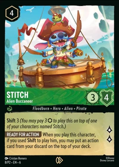 Stitch - Alien Buccaneer #8/204 — Azurite Sea