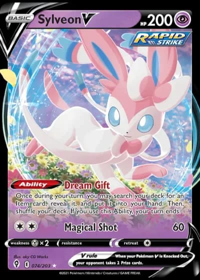 Sylveon V #74/203 — Evolving Skies