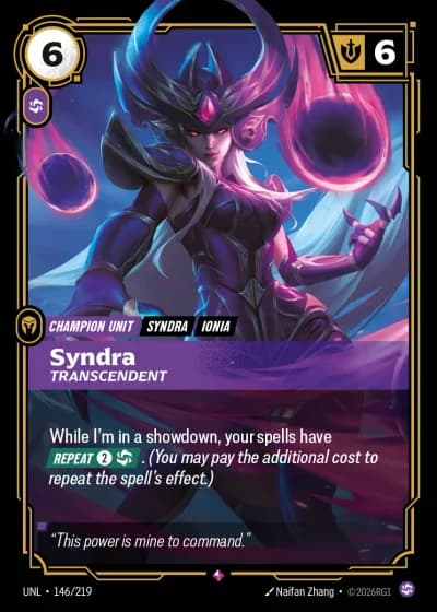Syndra, Transcendent #146/308 — Unleashed