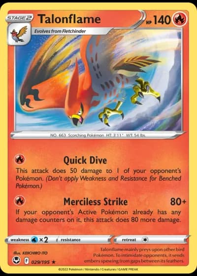 Talonflame #029/195 — Silver Tempest