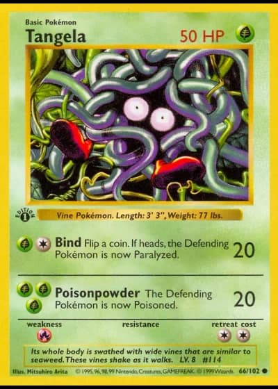 Tangela (1. Edition) #66/102 — Grundset (1. Edition)