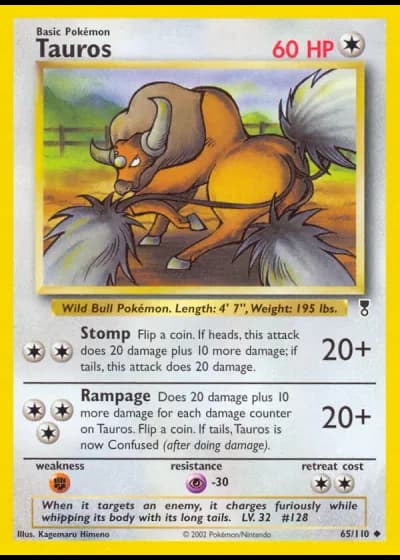 Tauros #65/110 — Legendary Collection