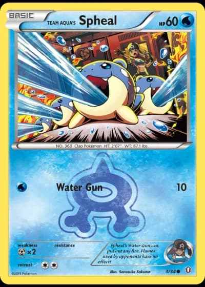 Team Aqua's Spheal #3/34 — Double Crisis
