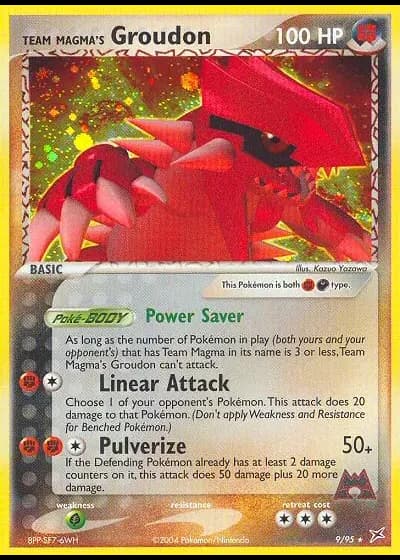 Team Magma's Groudon #9/95 — Team Magma vs Team Aqua