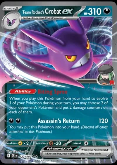 Team Rocket's Crobat ex #122/182 — Destined Rivals