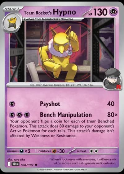 Team Rocket's Hypno #080/182 — Destined Rivals