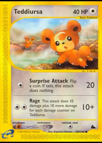 Teddiursa #109/144 — Skyridge