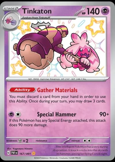 Tinkaton #167/91 — Paldean Fates