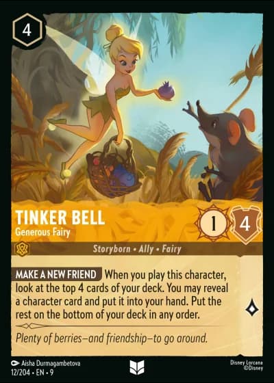 Tinker Bell - Generous Fairy #12/204 — Fabled