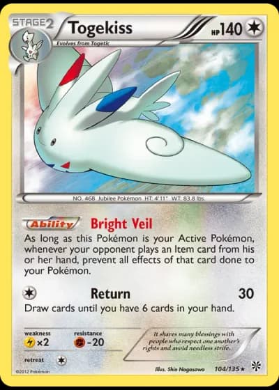 Togekiss #104/135 — Plasma Storm