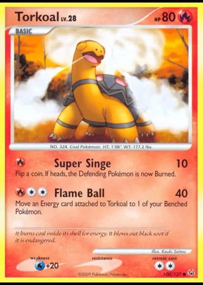 Torkoal #100/127 — Platinum
