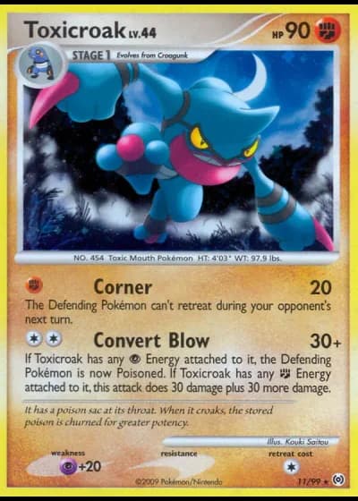 Toxicroak #11/99 — Arceus