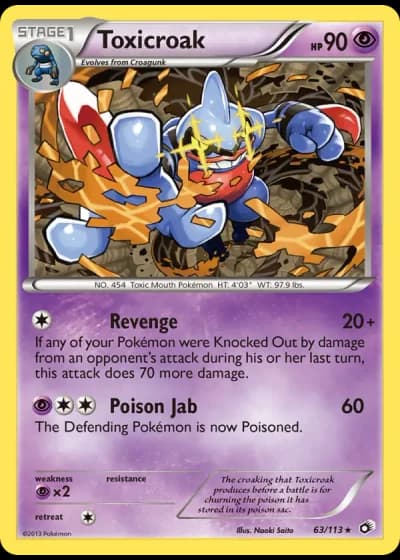 Toxicroak #63/113 — Legendary Treasures