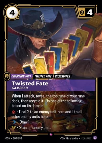 Twisted Fate, Gambler #200/352 — Origins