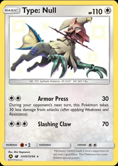 Type: Null SV45/94 — Shiny Vault (Hidden Fates)