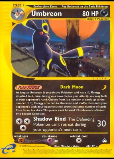 Umbreon #41/147 — Aquapolis