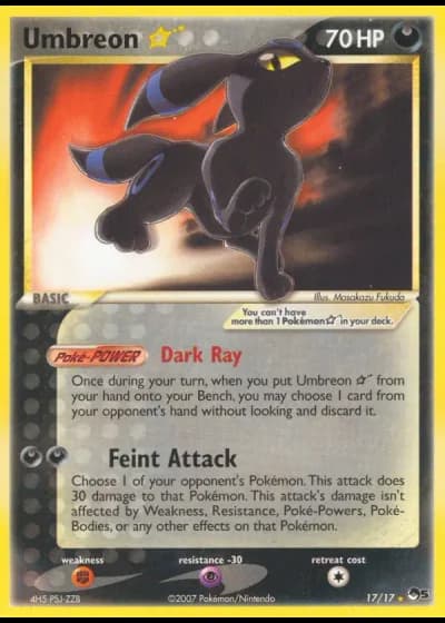 Umbreon Gold Star #17/17 — POP Series 5