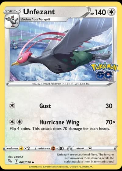 Unfezant #063/78 — Pokémon GO