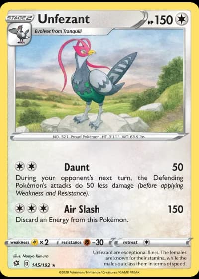 Unfezant #145/192 — Rebel Clash