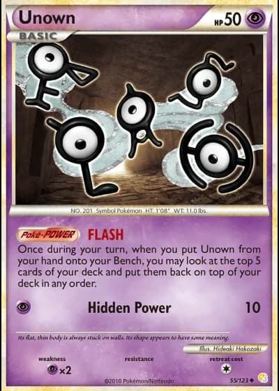 Unown #55/123 — HeartGold SoulSilver