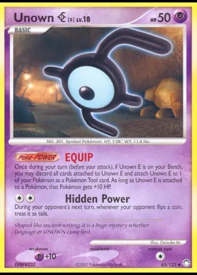 Unown E #65/123 — Tesori Misteriosi