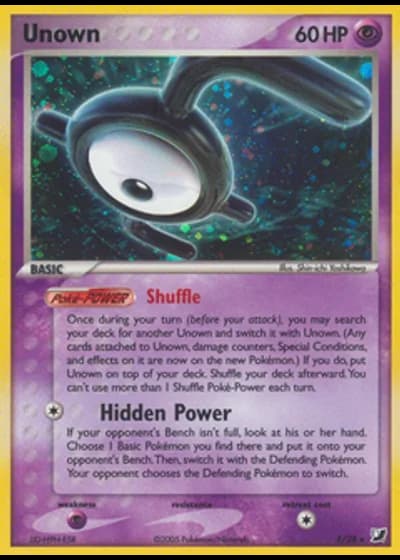 Unown E/28 — Unseen Forces Unown Collection